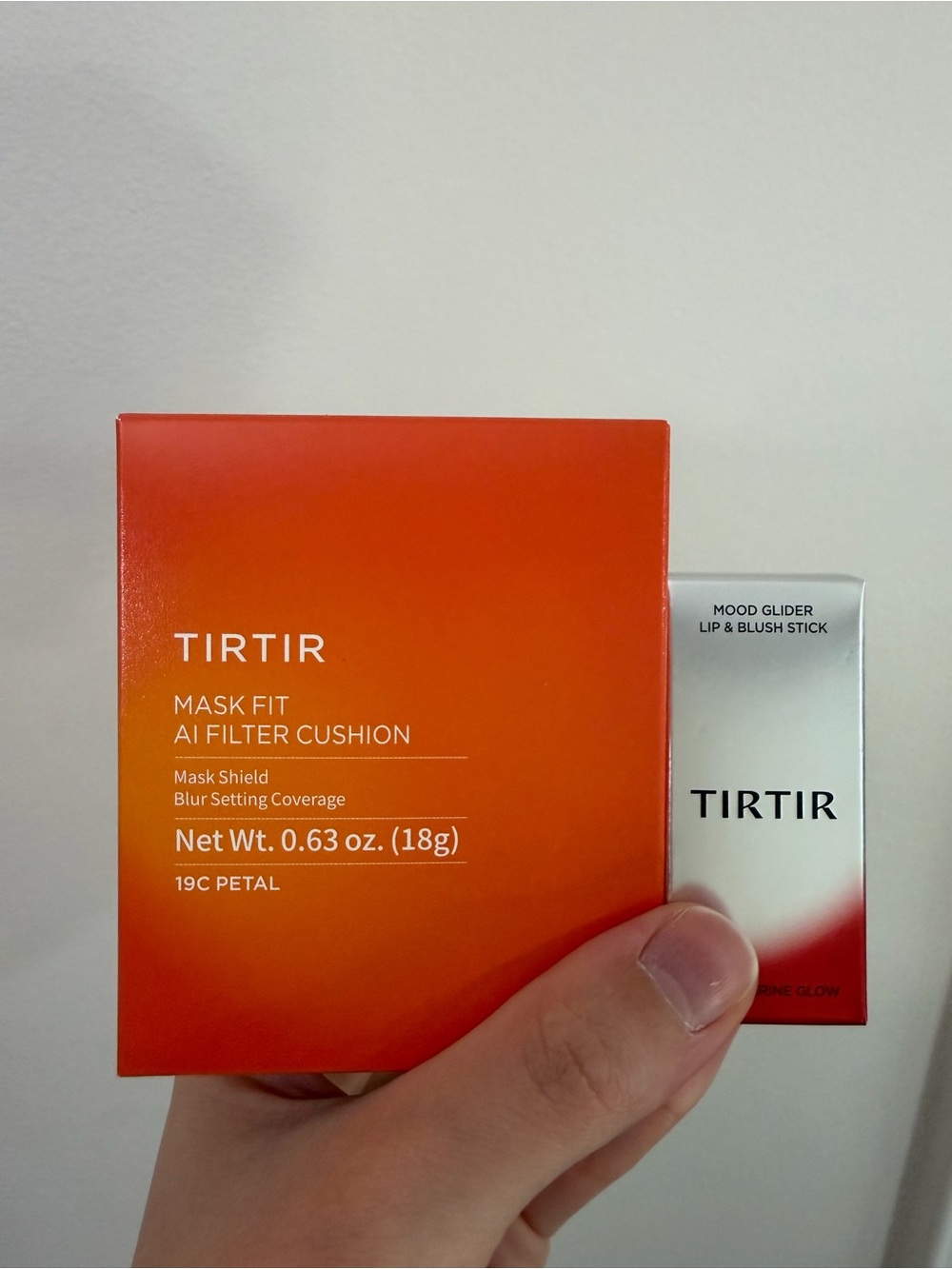 TIRTIR Mask Fit AI Filter Cushion + Mood Glider Lip & Blush Stick - Orange/Red